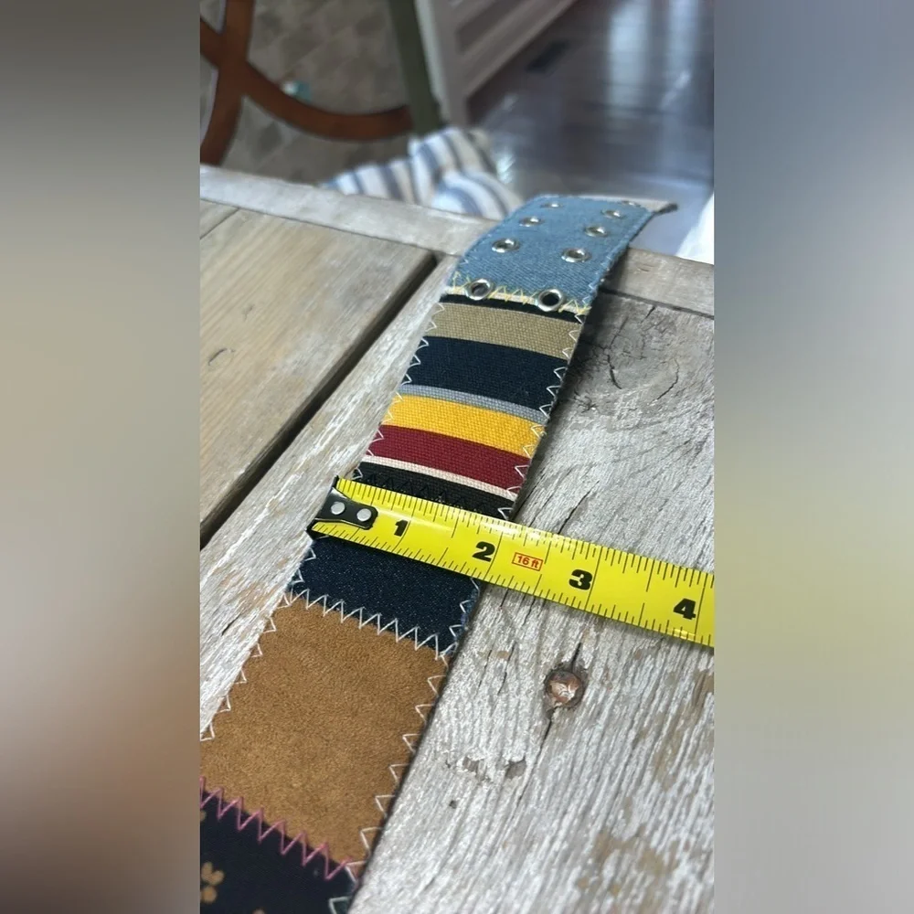 Southwestern Multi-Colored Canvas Belt. Women’s 38”L | Trendy | Chic. EUC